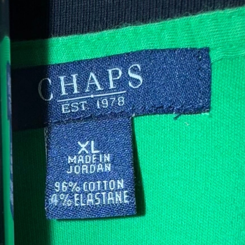 Chaps Vintage size xl green navy blue and white jacket - Picture 3 of 3